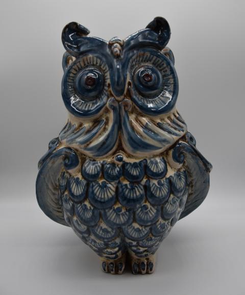Civetta in ceramica Produzione artigianale di Caltagirone h.20 cm