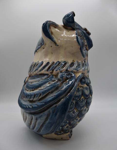 Civetta in ceramica Produzione artigianale di Caltagirone h.20 cm