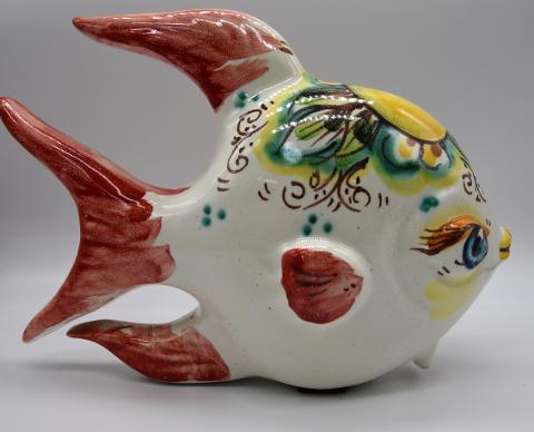 Pesce in ceramica Produzione artigianale di Caltagirone h.18 cm