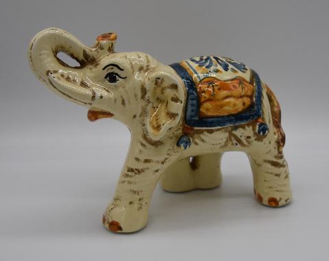 Elefante in ceramica Produzione artigianale di Caltagirone  h.10 cm