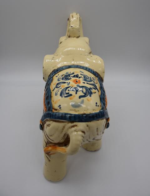 Elefante in ceramica Produzione artigianale di Caltagirone h.15 cm