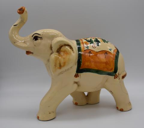 Elefante in ceramica Produzione artigianale di Caltagirone h.15 cm