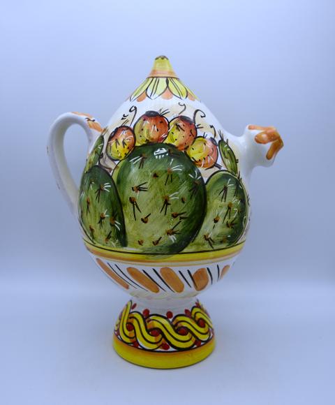 Bummulo malandrino con fichi d'india Produzione artigianale di Santo Stefano di Camastra h.21 cm