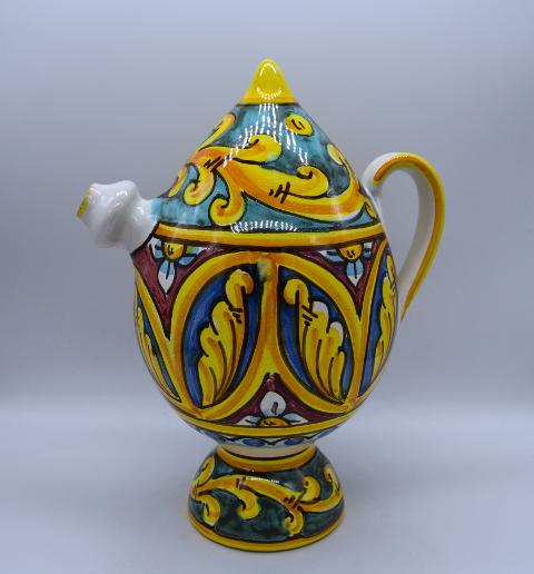 Bummulo malandrino decoro barocco Produzione artigianale di Santo Stefano di Camastra h.21 cm