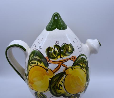 Bummulo malandrino con limoni Produzione artigianale di Santo Stefano di Camastra h.21 cm