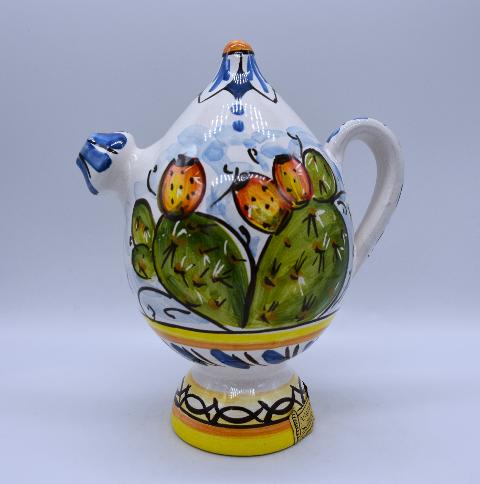 Bummulo malandrino con fichi d'india Produzione artigianale di Santo Stefano di Camastra h.15 cm