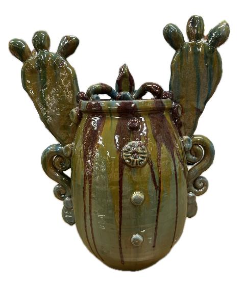 Testa decoro kaleido Produzione artigianale Santo Stefano di Camastra H 37cm