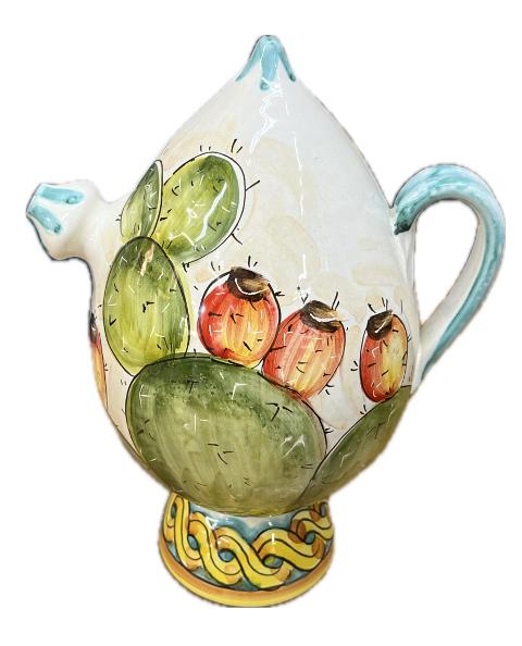 Bummulo Malandrino decoro fico d'india Produzione artigianale Santo Stefano di Camastra H 28cm