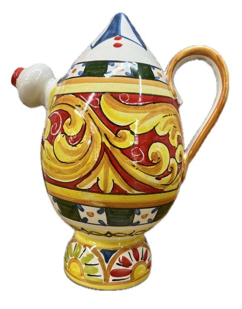 Bummulo Malandrino decoro barocco Produzione artigianale Santo Stefano di Camastra H 28cm