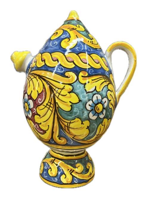 Bummulo Malandrino decoro barocco Produzione artigianale Santo Stefano di Camastra H 28cm