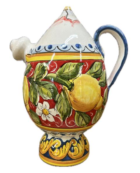 Bummulo Malandrino decoro barocco con limoni Produzione artigianale Santo Stefano di Camastra H 28cm