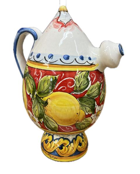 Bummulo Malandrino decoro barocco con limoni Produzione artigianale Santo Stefano di Camastra H 28cm