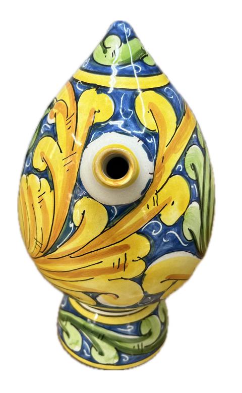 Bummulo Malandrino decoro barocco Produzione artigianale Santo Stefano di Camastra H 21cm