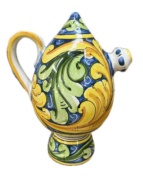 Bummulo Malandrino decoro barocco Produzione artigianale Santo Stefano di Camastra H 21cm