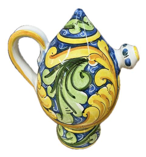 Bummulo Malandrino decoro barocco Produzione artigianale Santo Stefano di Camastra H 21cm
