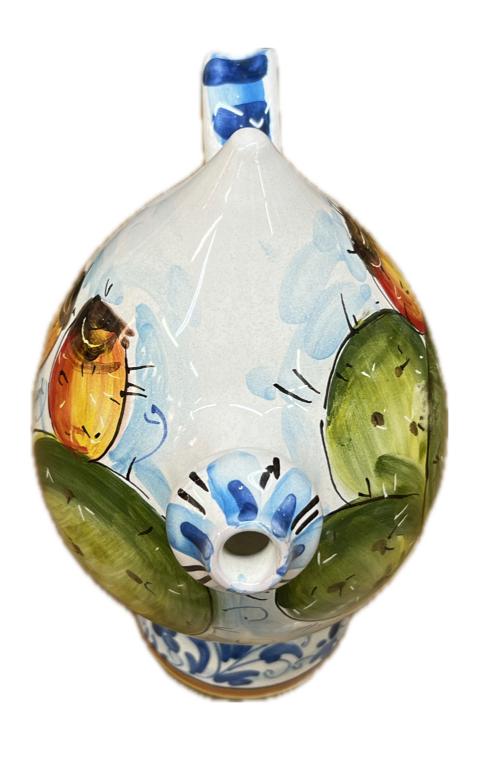 Bummulo Malandrino decoro fico d'india Produzione artigianale Santo Stefano di Camastra H 21cm