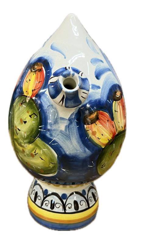 Bummulo Malandrino decoro fico d'india Produzione artigianale Santo Stefano di Camastra H 21cm