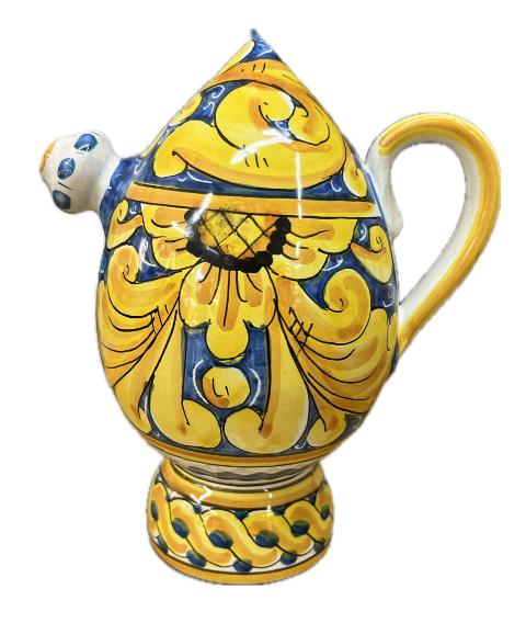 Bummulo Malandrino decoro barocco Produzione artigianale Santo Stefano di Camastra H 21cm