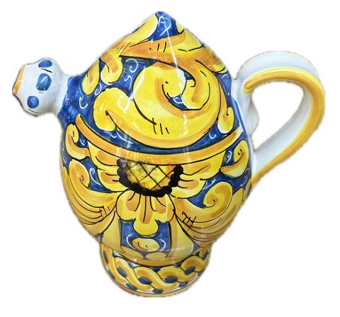 Bummulo Malandrino decoro barocco Produzione artigianale Santo Stefano di Camastra H 21cm