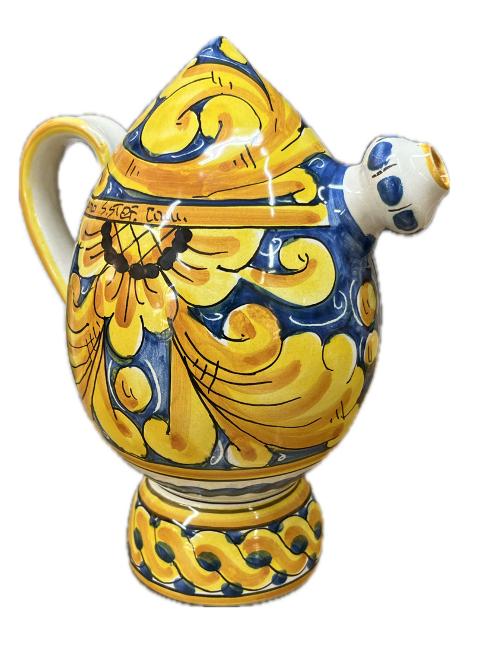 Bummulo Malandrino decoro barocco Produzione artigianale Santo Stefano di Camastra H 21cm