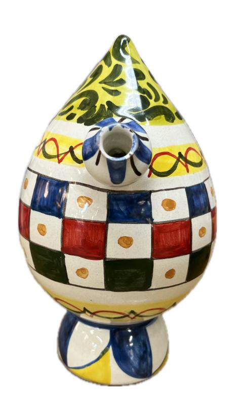 Bummulo Malandrino decoro barocco Produzione artigianale Santo Stefano di Camastra H 21cm
