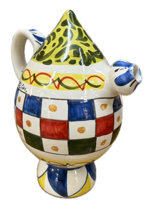 Bummulo Malandrino decoro barocco Produzione artigianale Santo Stefano di Camastra H 21cm