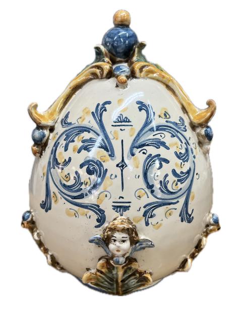 Uovo in ceramica Produzione artigianale di Caltagirone H 22cm