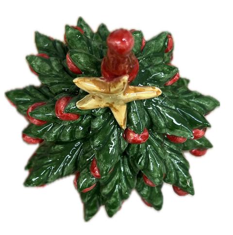 Albero di Natale in ceramica Produzione artigianale di Caltagirone h.18/19 cm