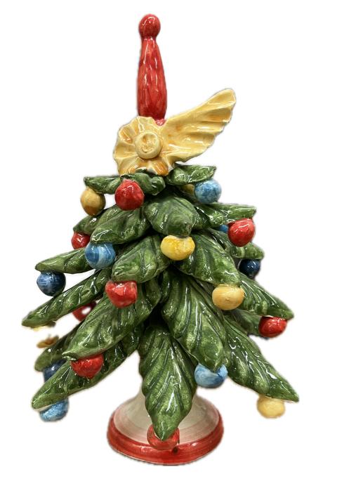 Albero di Natale in ceramica Produzione artigianale di Caltagirone h.18/19 cm