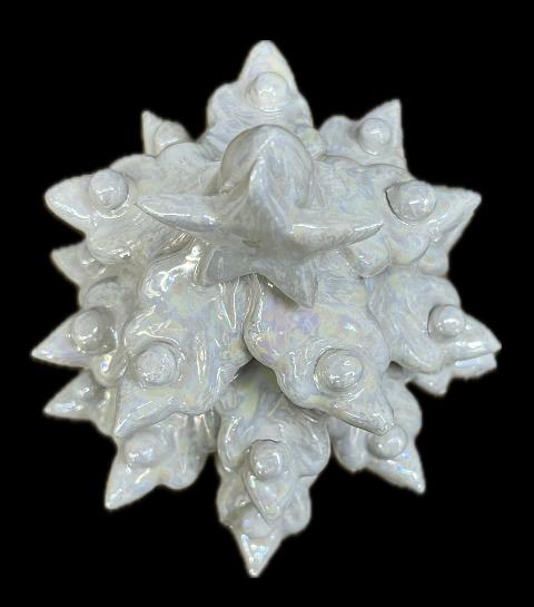 Albero di Natale in ceramica con madreperla Produzione artigianale di Caltagirone h.14