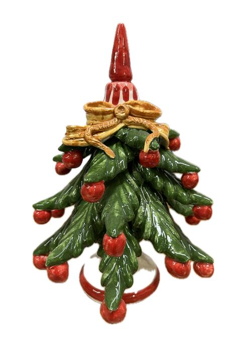 Albero di Natale in ceramica Produzione artigianale di Caltagirone H 18/19cm