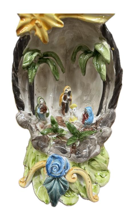 Presepe in ceramica Produzione artigianale di Caltagirone H 18cm