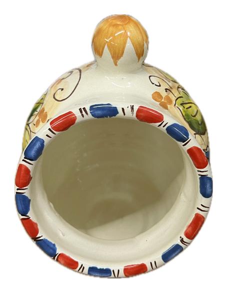 Saliera a salvadanaio in ceramica siciliana con melograni Produzione artigianale di Caltagirone h.20cm