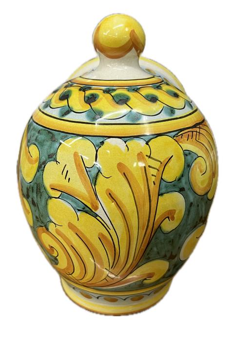 Saliera a salvadanaio Produzione artigianale Santo Stefano di Camastra H 20cm