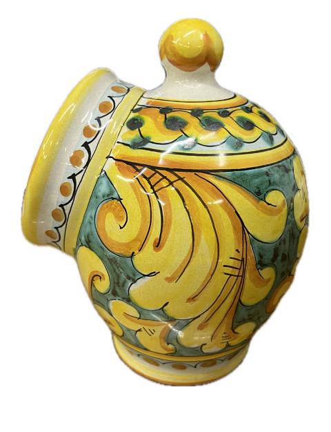 Saliera a salvadanaio Produzione artigianale Santo Stefano di Camastra H 20cm
