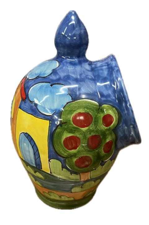 Saliera a salvadanaio Produzione artigianale Santo Stefano di Camastra H 25cm