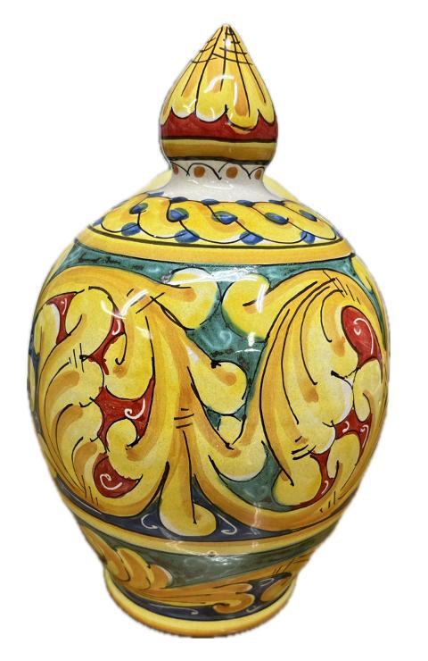 Saliera a salvadanaio Produzione artigianale Santo Stefano di Camastra H 25cm