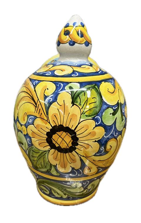 Saliera a salvadanaio Produzione artigianale Santo Stefano di Camastra H 25cm