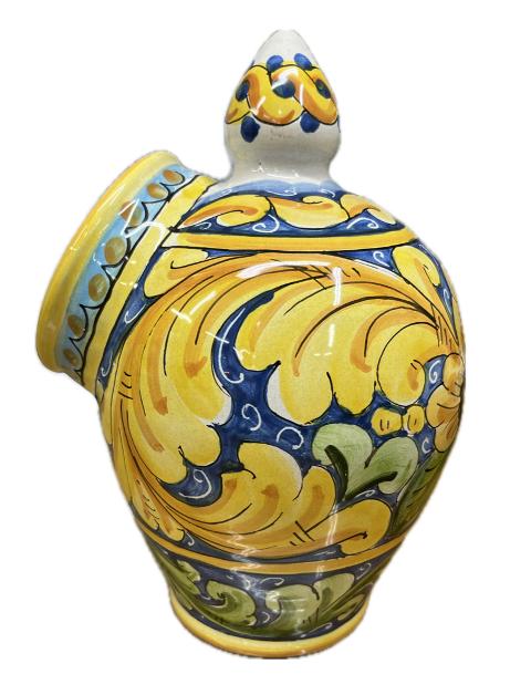 Saliera a salvadanaio Produzione artigianale Santo Stefano di Camastra H 25cm