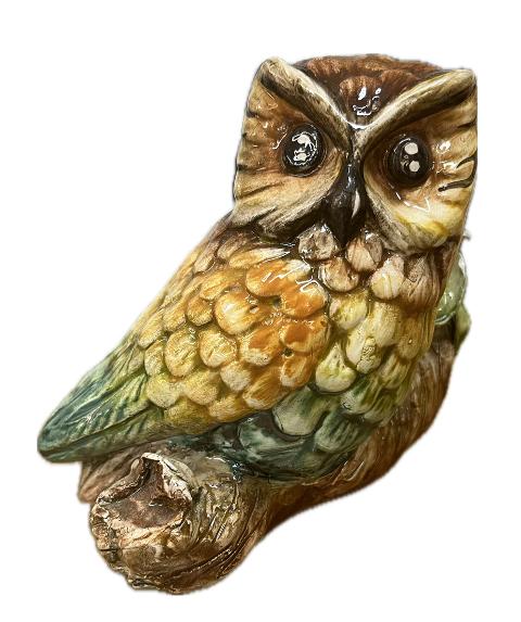 Civetta in ceramica Produzione artigianale di Caltagirone Lunghezza 20cm