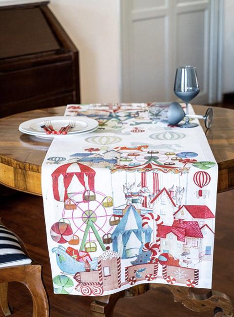 Runner di natale Prodotto in lino 150 x 50