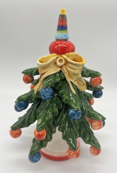 Albero di Natale in ceramica Produzione artigianale di Caltagirone H 18/19cm