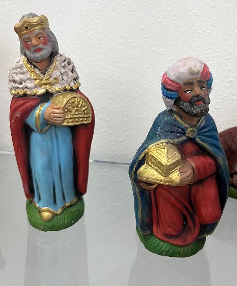 Presepe in ceramica 8 pezzi H 15cm