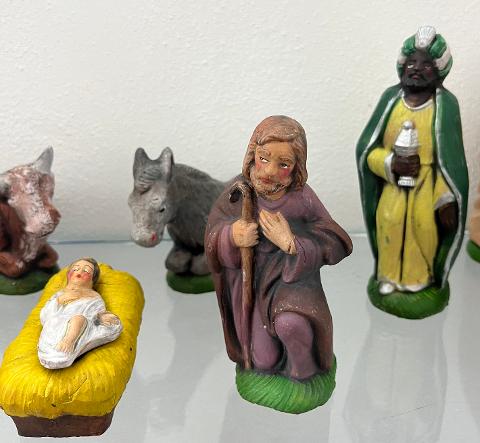 Presepe in ceramica 8 pezzi H 15cm