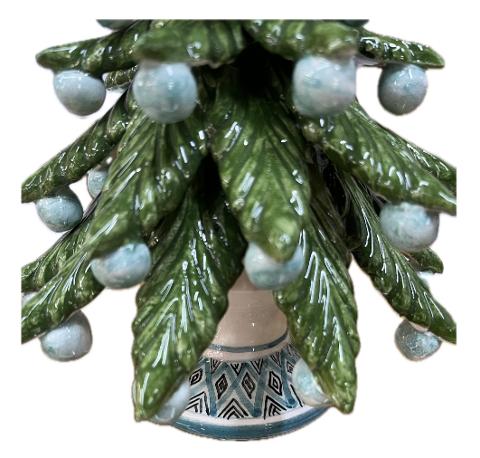 Albero di Natale in ceramica Produzione artigianale di Caltagirone H 25cm
