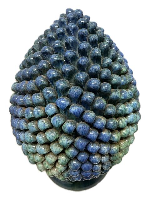 Pigna blu sfumato Produzione artigianale Santo Stefano di Camastra H 50cm