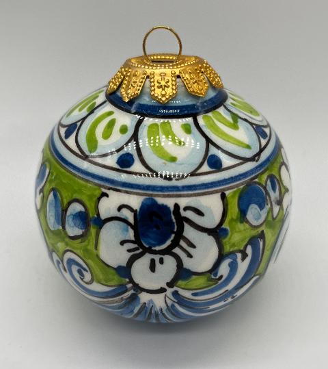 Palline di Natale in ceramica Produzione artigianale di Caltagirone 8/9 cm