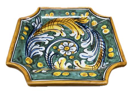 Svuota tasche/Porta caramelle in ceramica Produzione artigianale di Caltagirone 22 x 22