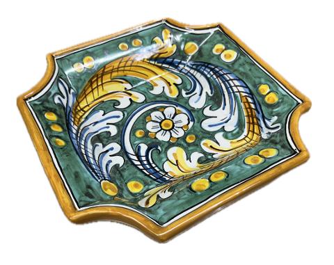 Svuota tasche/Porta caramelle in ceramica Produzione artigianale di Caltagirone 22 x 22