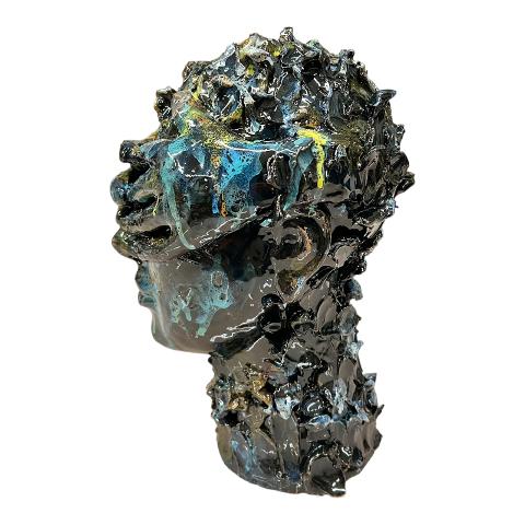 Tris Teste di moro Non vedo Non sento e Non parlo Produzione artigianale di Palermo h.35cm